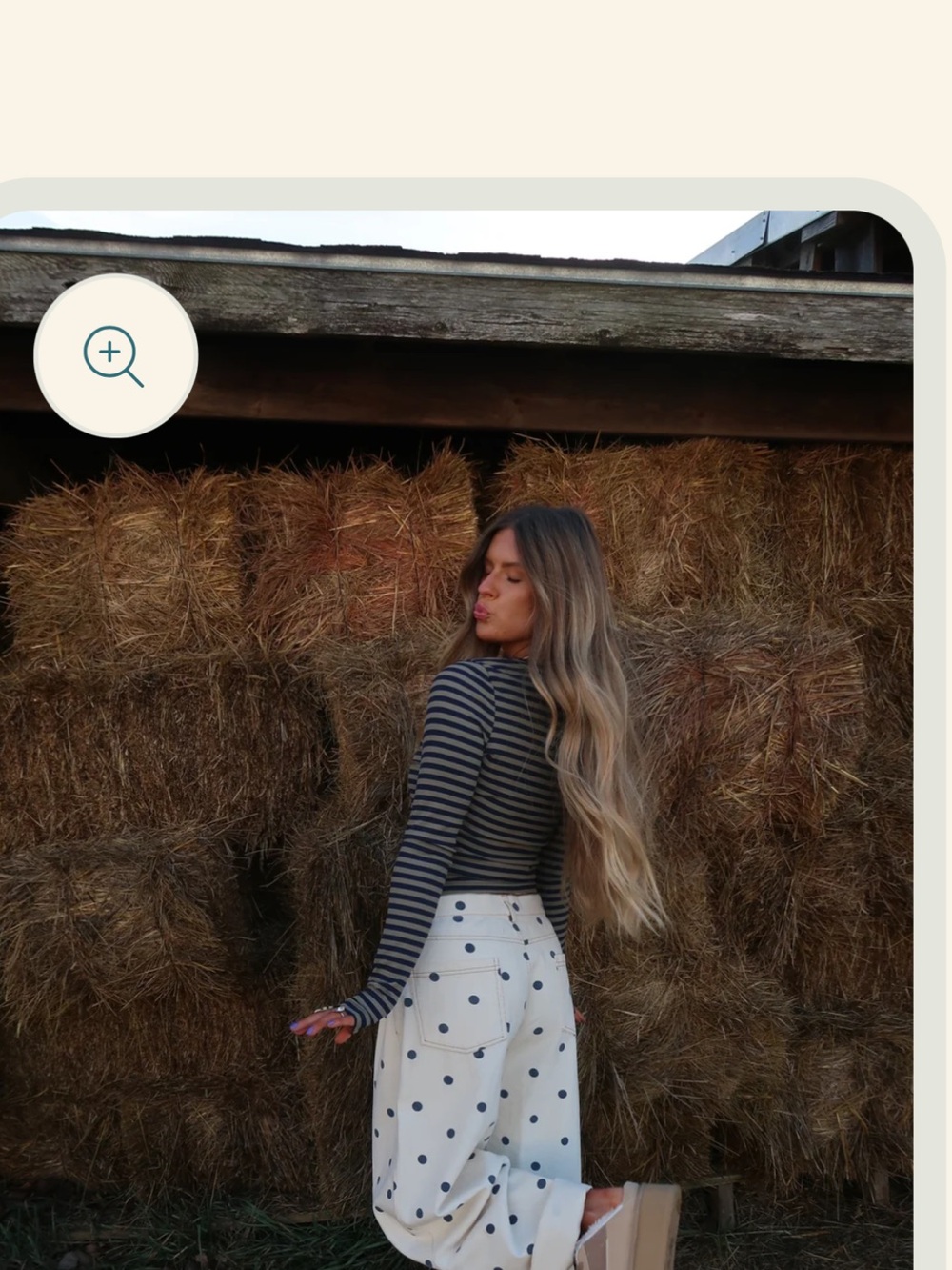 Polka Dot Barrel Jeans